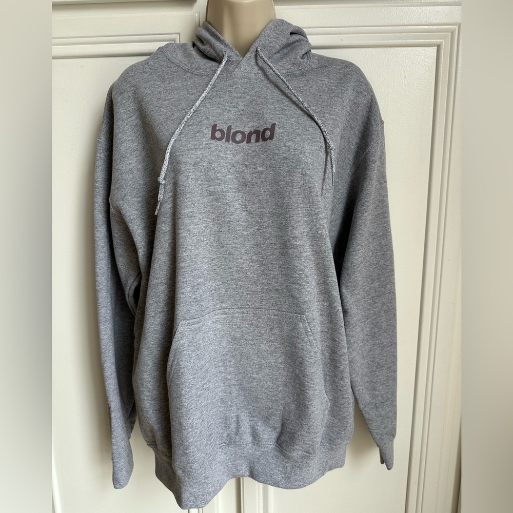 Gray Blond Unisex Hoodie. Size Medium